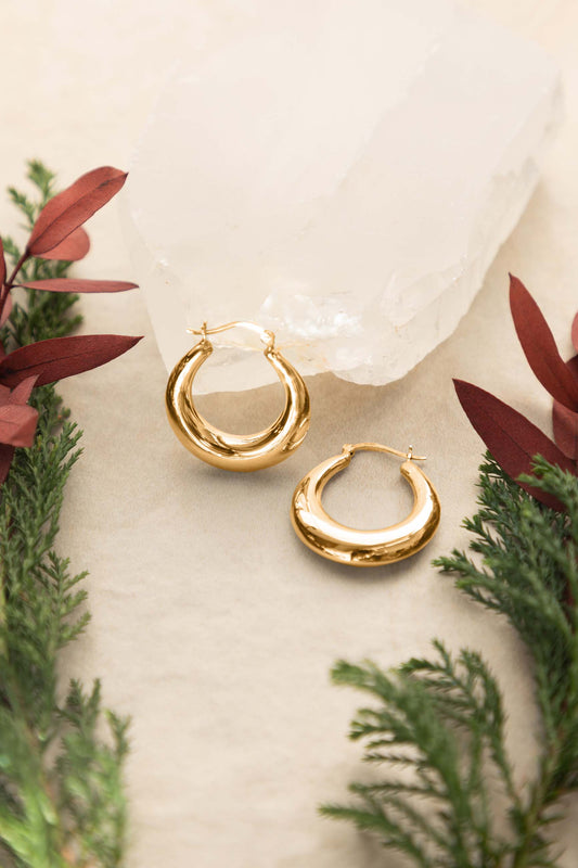 PENDIENTES ALISHA (30MM) BAÑADOS EN ORO